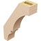 Ekena Millwork 3-inch W x 10-inch D x 14-inch H Balboa Rough Cedar Woodgrain TimberThane Knee Brace, Primed BRCUR03X10X14BOARCPR - alternate 5